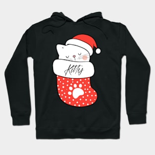 Kitty Cat Christmas Stocking Hoodie